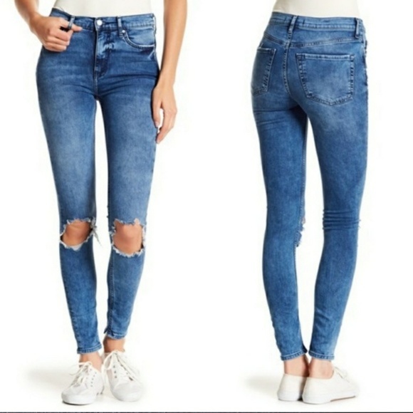 Free People Denim - 🆕 Free People Busted Knee Skinny Jeans 26